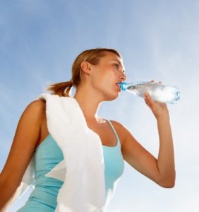 picture of woman drinking water