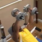 picture of man doing inclined dumbell press