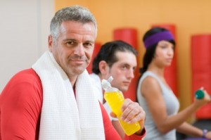 picture of man drinking power drink 