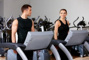 picture of man and woman working out