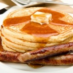 picture of pancakes with sausage