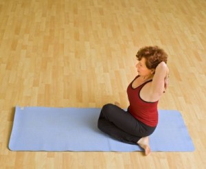 picture of woman doing yoga