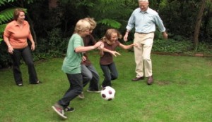 picture of  family playing