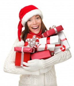 picture of woman with gifts