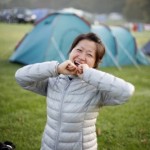 picture of Family with children (7-12) camping (portrait) 