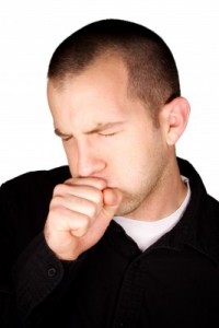 picture of man coughing