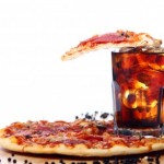 picture of pizza with soda