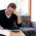 picture of man doing math