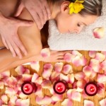 picture of Beautiful young woman getting a massage
