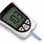 picture of Glucometer isolated against a white background showing a good result