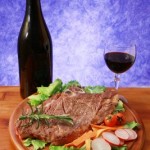 picture of Grilled steak and salad 