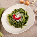 picture of Plate of fresh chicory with pecorino cheese