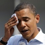 picture of Obama sweating